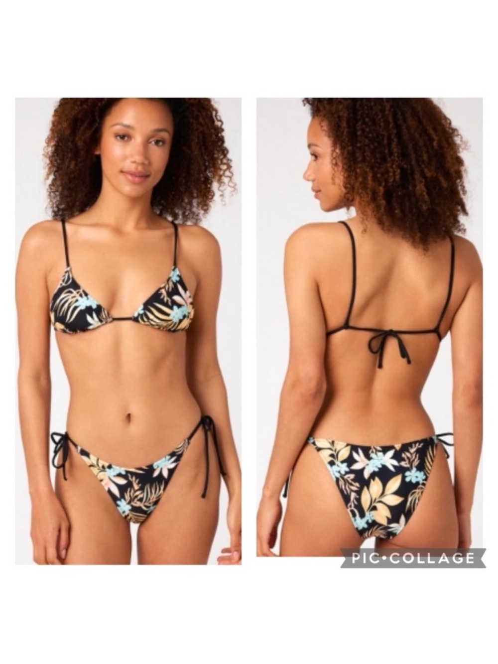 RIP CURL SUN DANCE TRIANGLE SET BLACK, LARGE